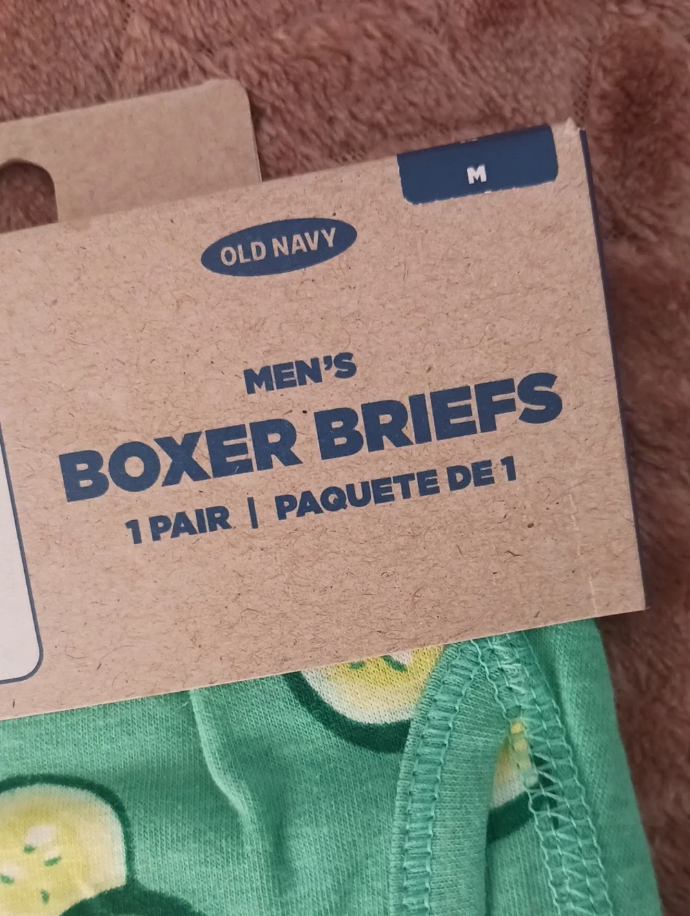 Old Navy Mens' Green Cucumber-Print Boxer Briefs